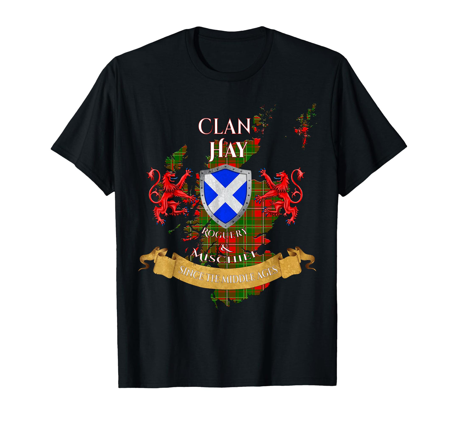 Hay Scottish Family Clan Middle Ages Mischief T-Shirt