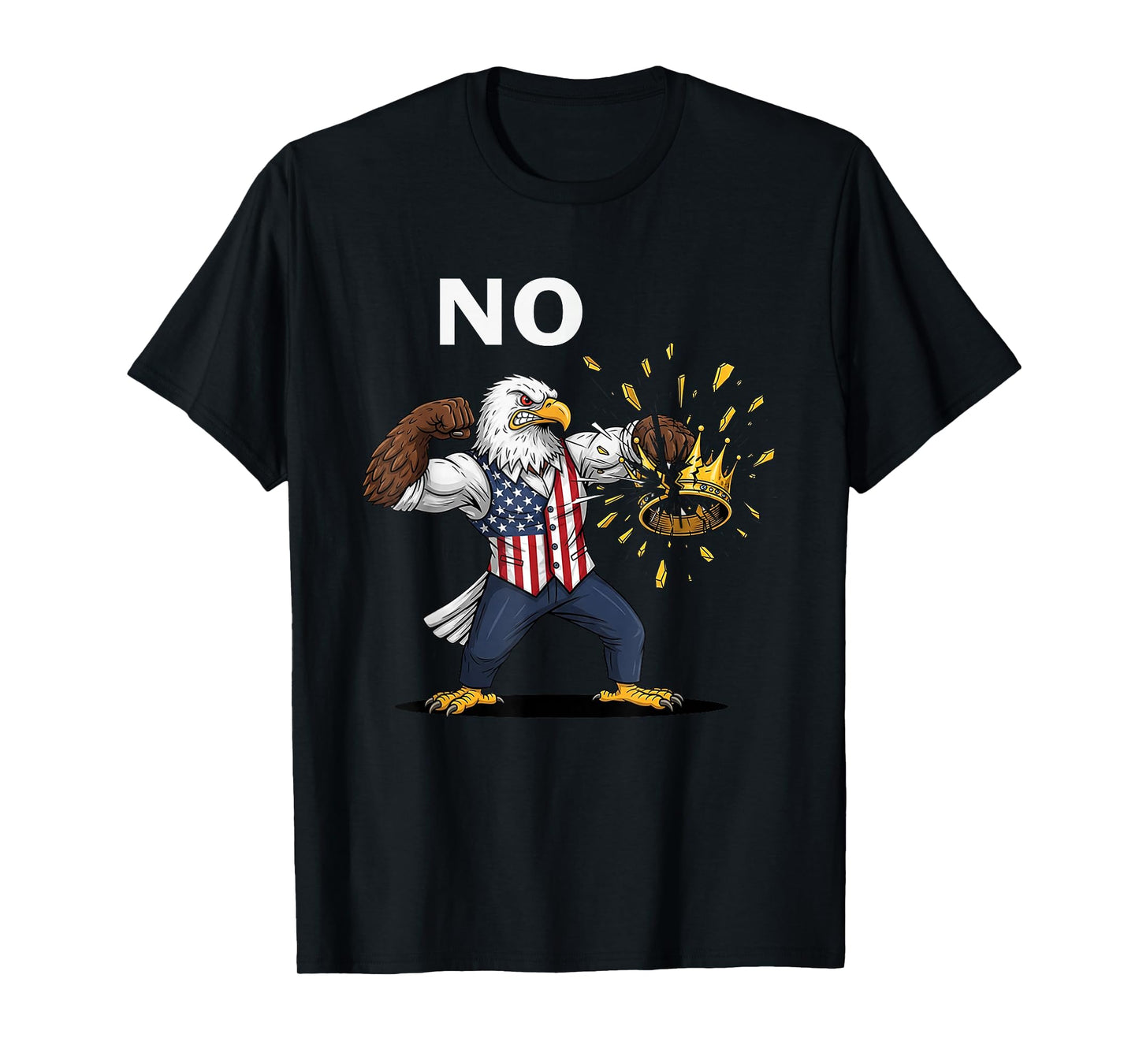 Funny Eagle No Kings October 18 No Kings Day Men Women T-Shirt
