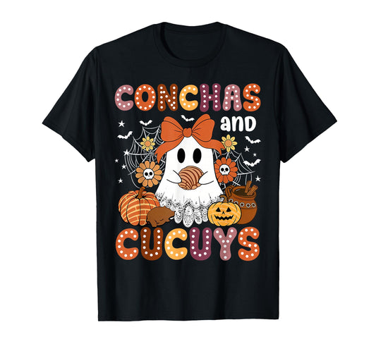 Cute Conchas and Cucuys Ghost Funny Mexican Halloween Ghost T-Shirt