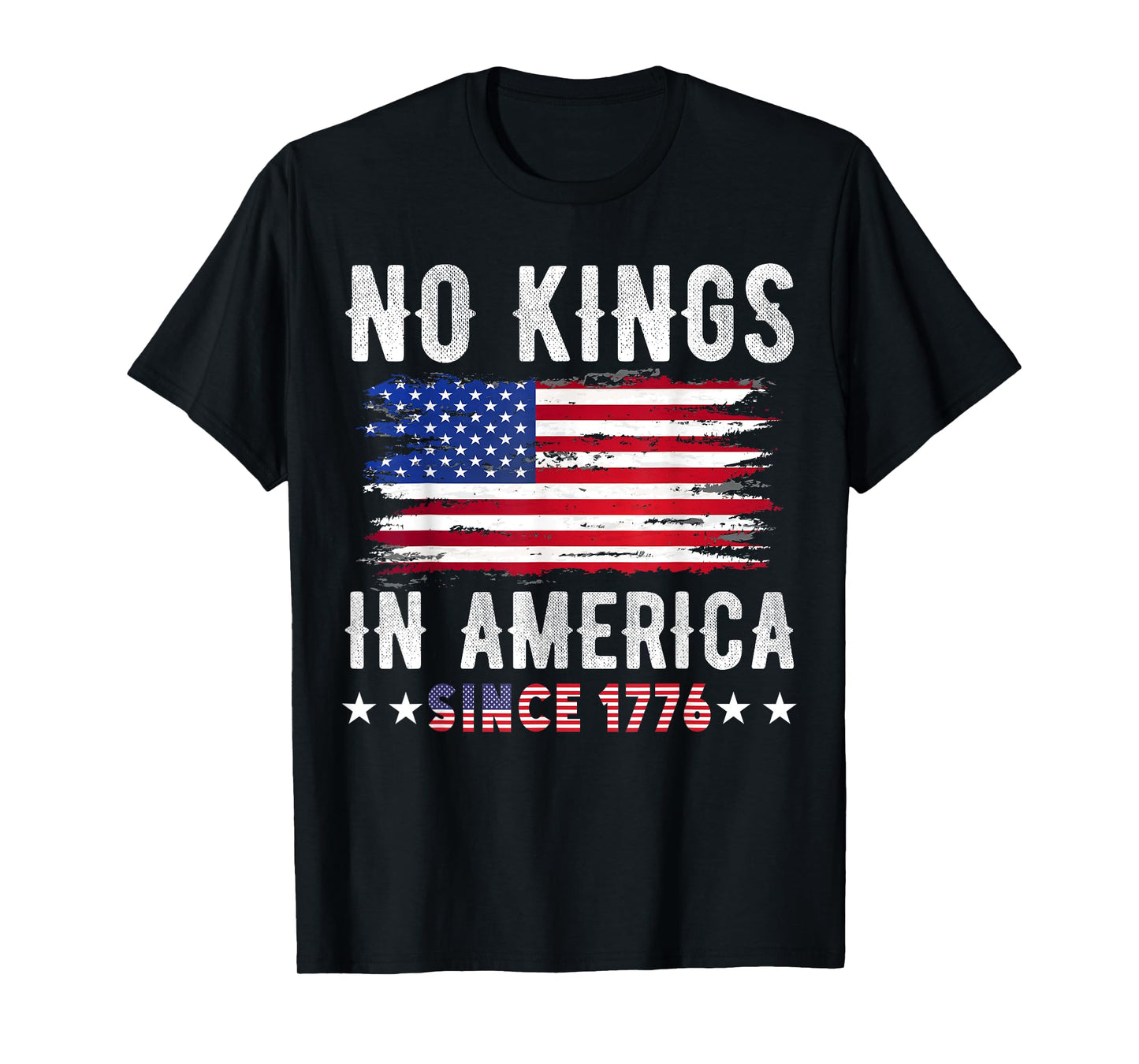 No Kings in America Vintage Patriotic tee Independence day T-Shirt