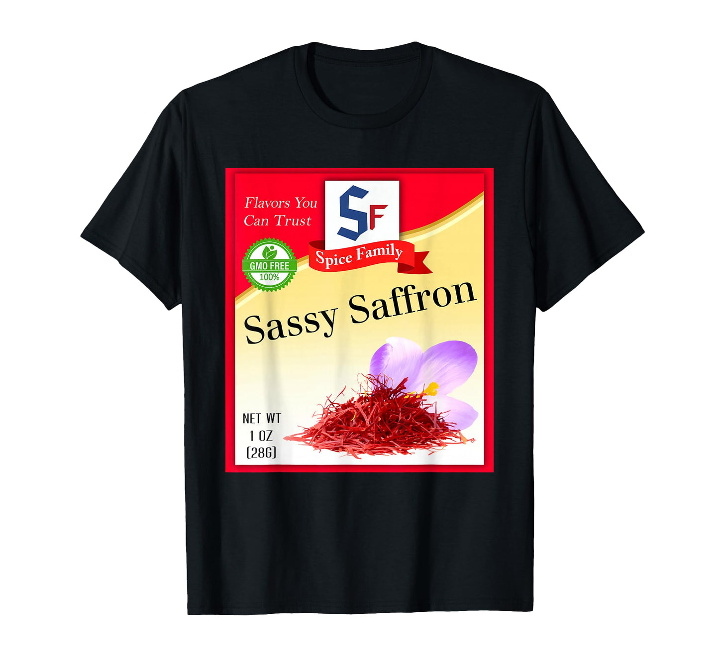 Sassy Saffron Spice Group Costume Family Matching Funny T-Shirt