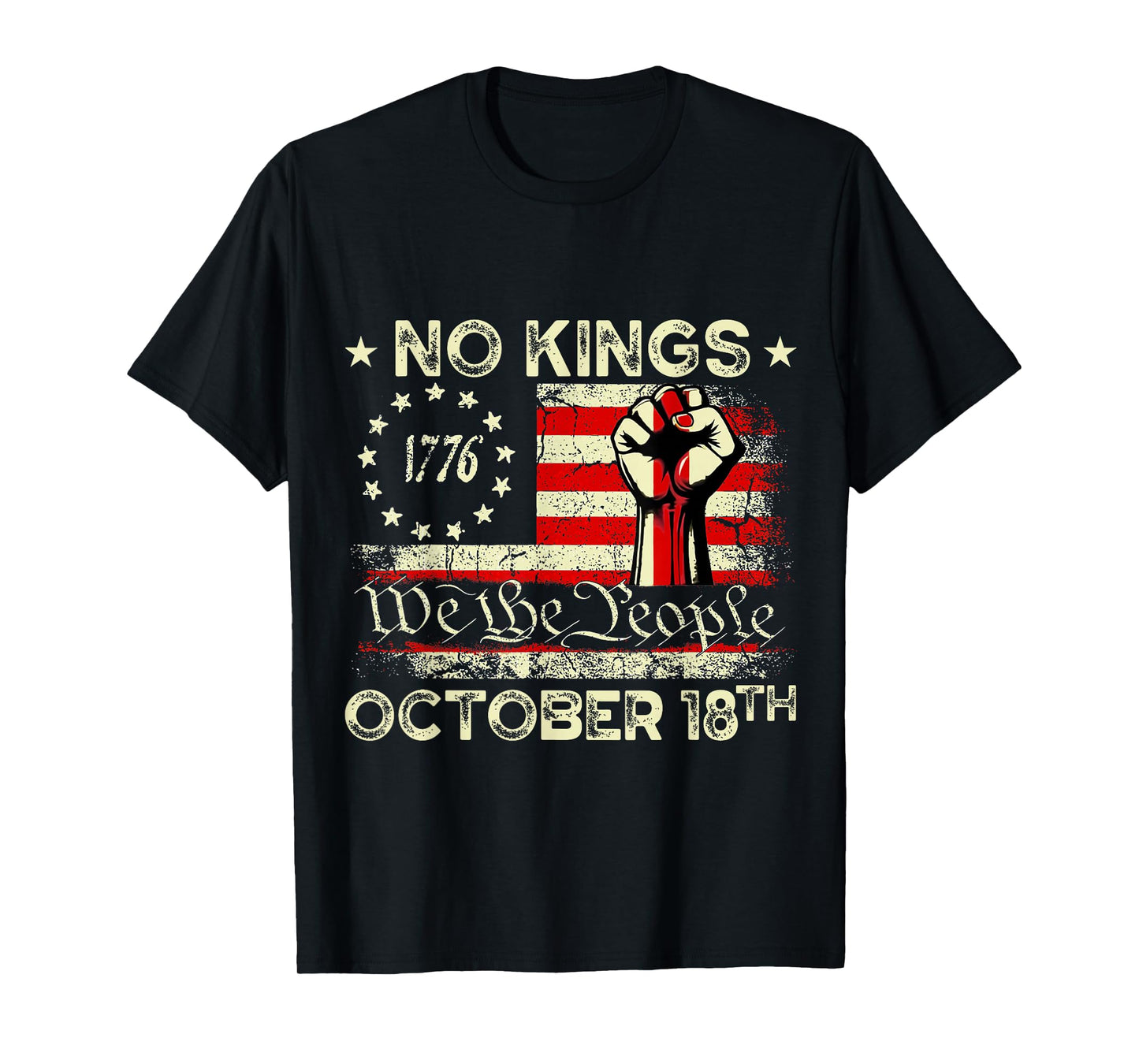 No Kings Shirt Vintage America Flag 1776 October 18th T-Shirt