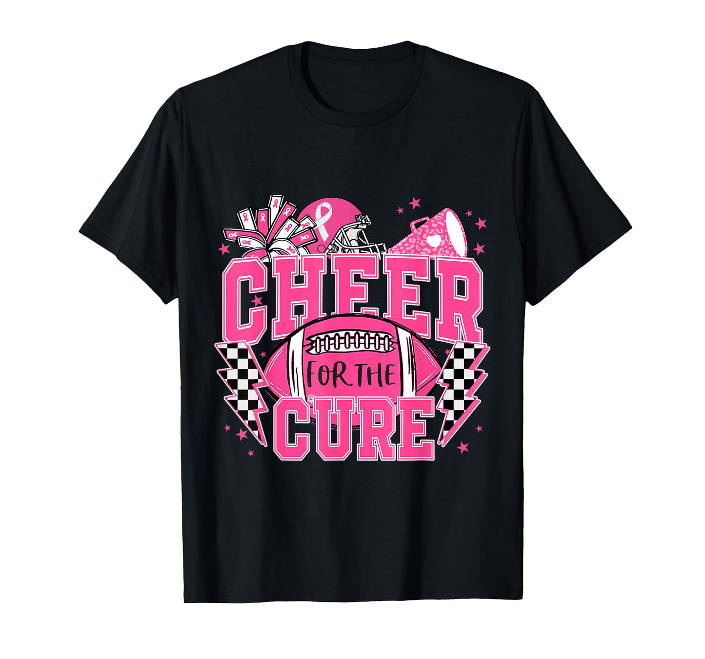 Cheer for The Cure Breast Cancer Awareness Cheerleader T-Shirt
