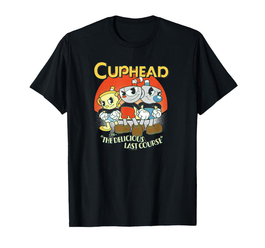 Cuphead: The Delicious Last Course Group Poster T-Shirt