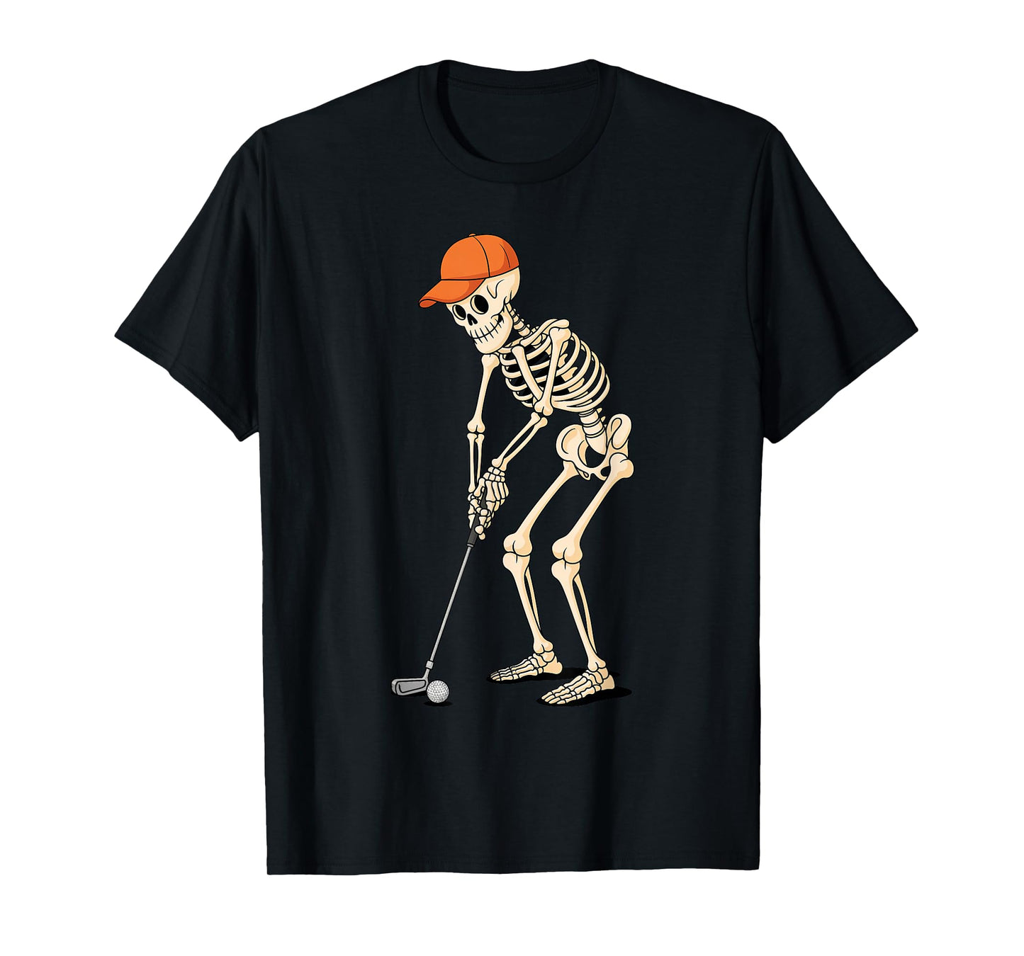 Skeleton Golf Halloween Golfer T-Shirt