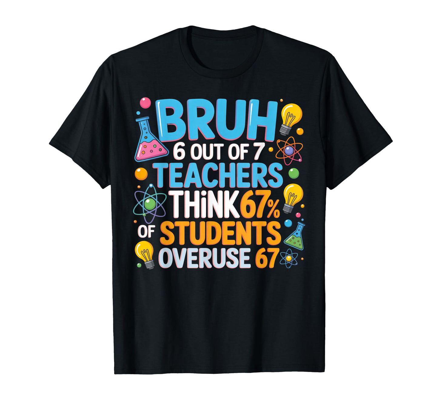 6 Out of 7 Teachers Think 67% of Students Overuse 67 Meme T-Shirt