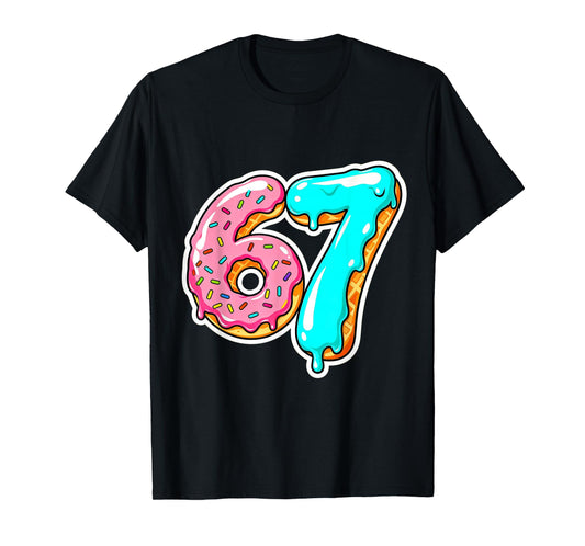 67 Ice Cream Drip Meme Funny Six Seven Gen Alpha Slang T-Shirt