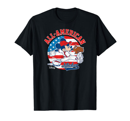 Disney - Mickey Americana Baseball T-Shirt