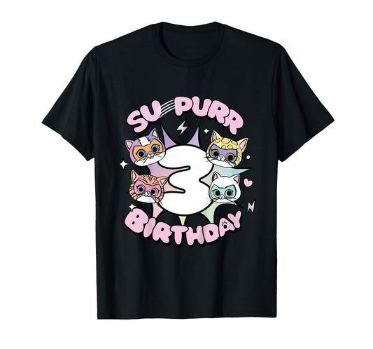 Disney Jr. SuperKitties Su-Purr 3rd Third Birthday Gift T-Shirt