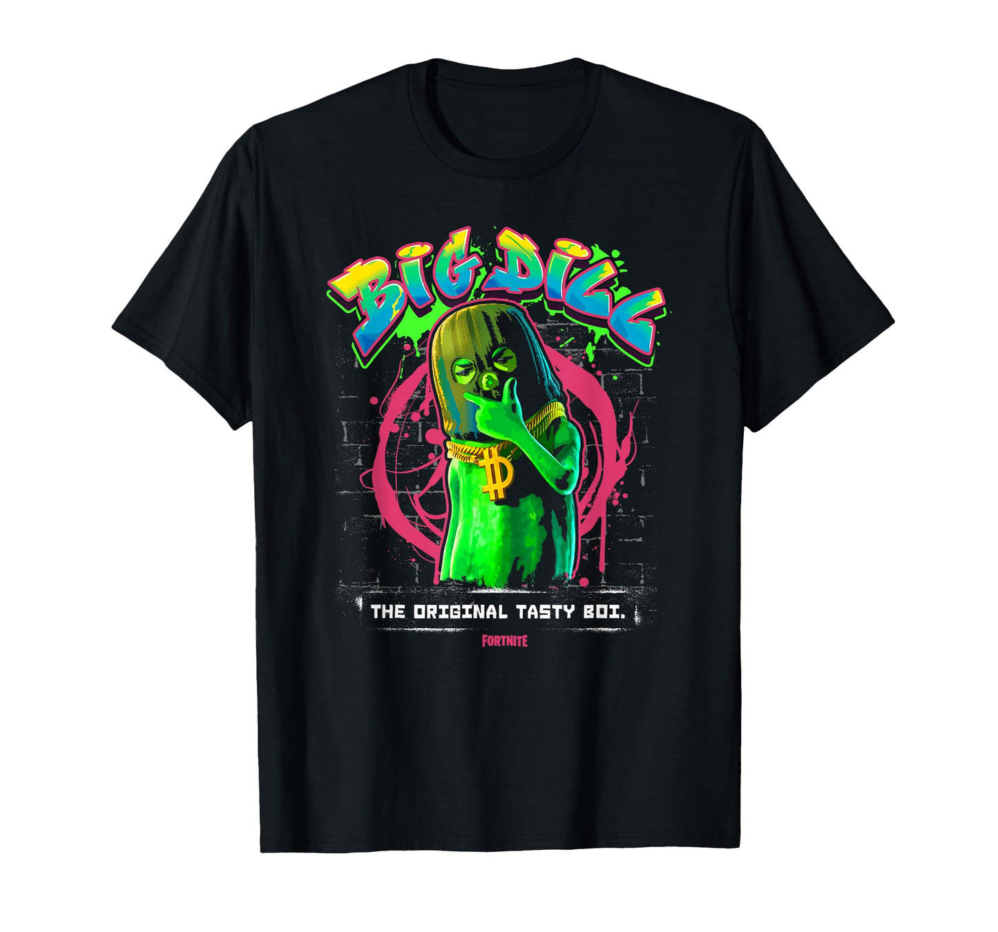 Fortnite Big Dill The Original Tasty Boi Graffiti Mural T-Shirt