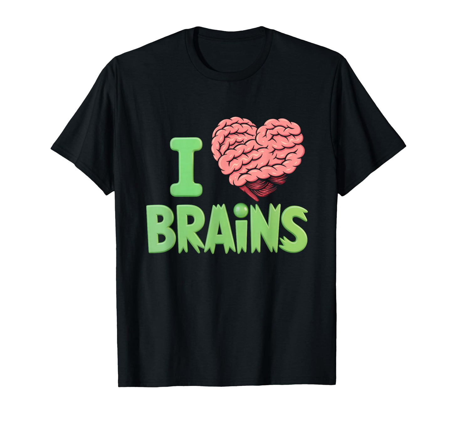 I Heart Brains Zombie Halloween Anatomy Science Lover T-Shirt