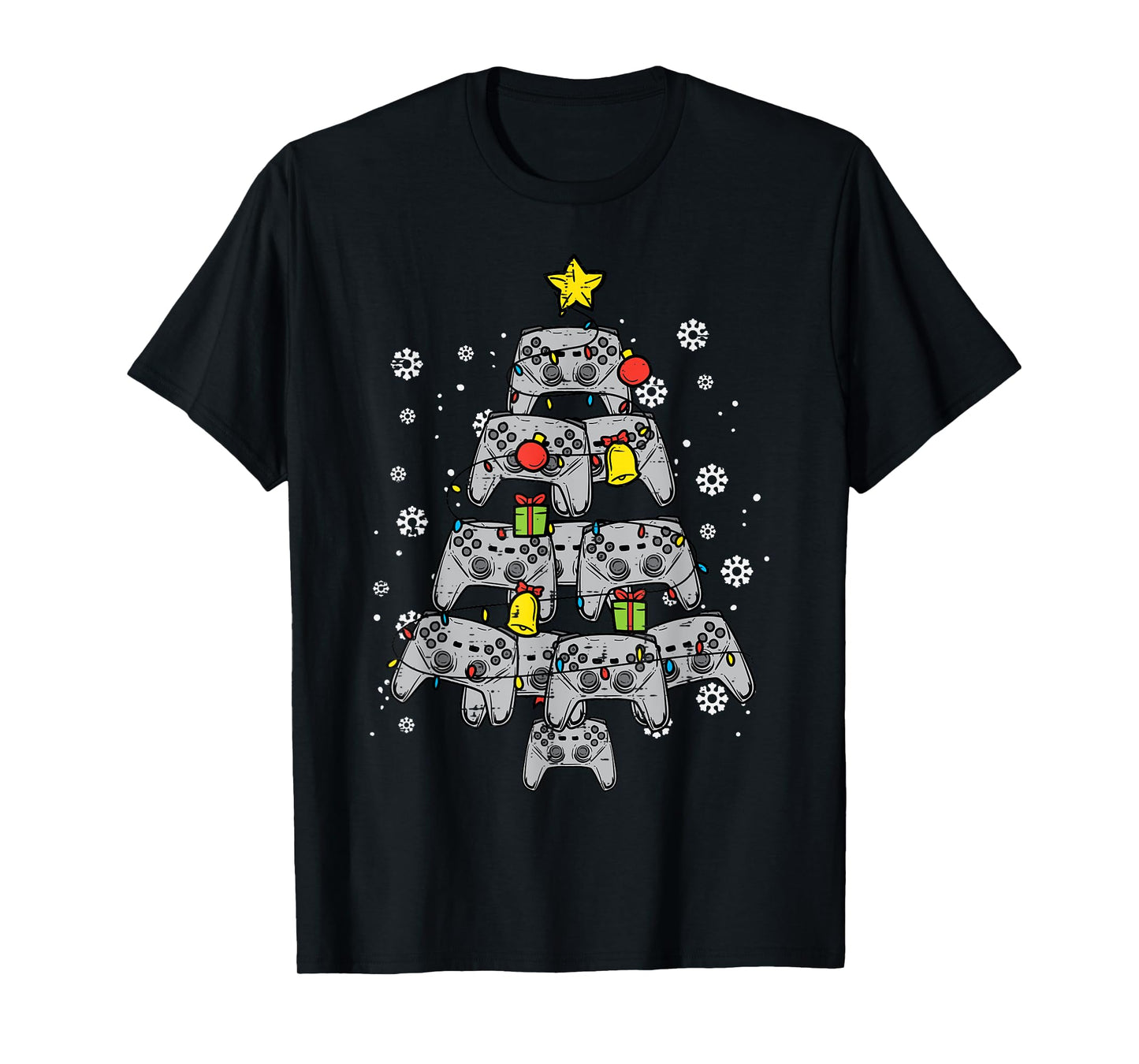 Video Game Controller Christmas Tree Xmas Boy Men Youth Teen T-Shirt