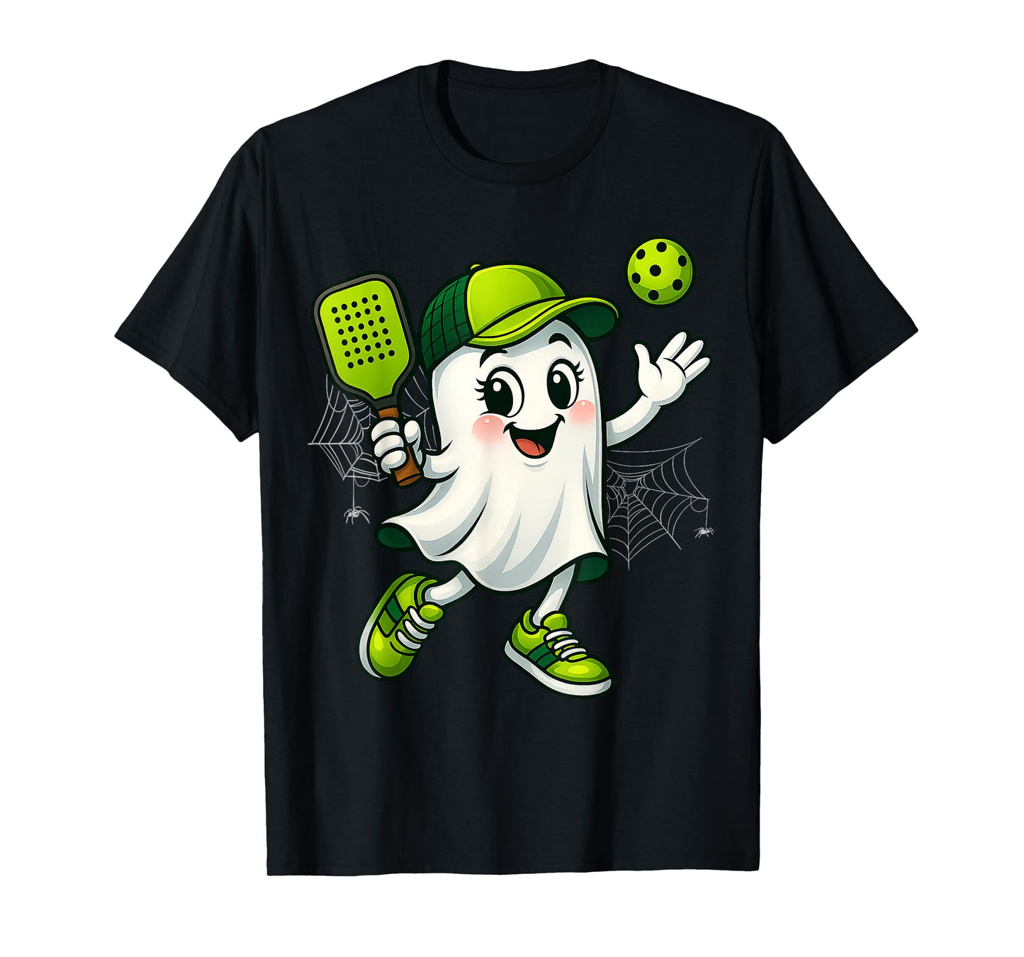 Boo Ghost Halloween Pickleball Pickle Ball Mens Womens T-Shirt