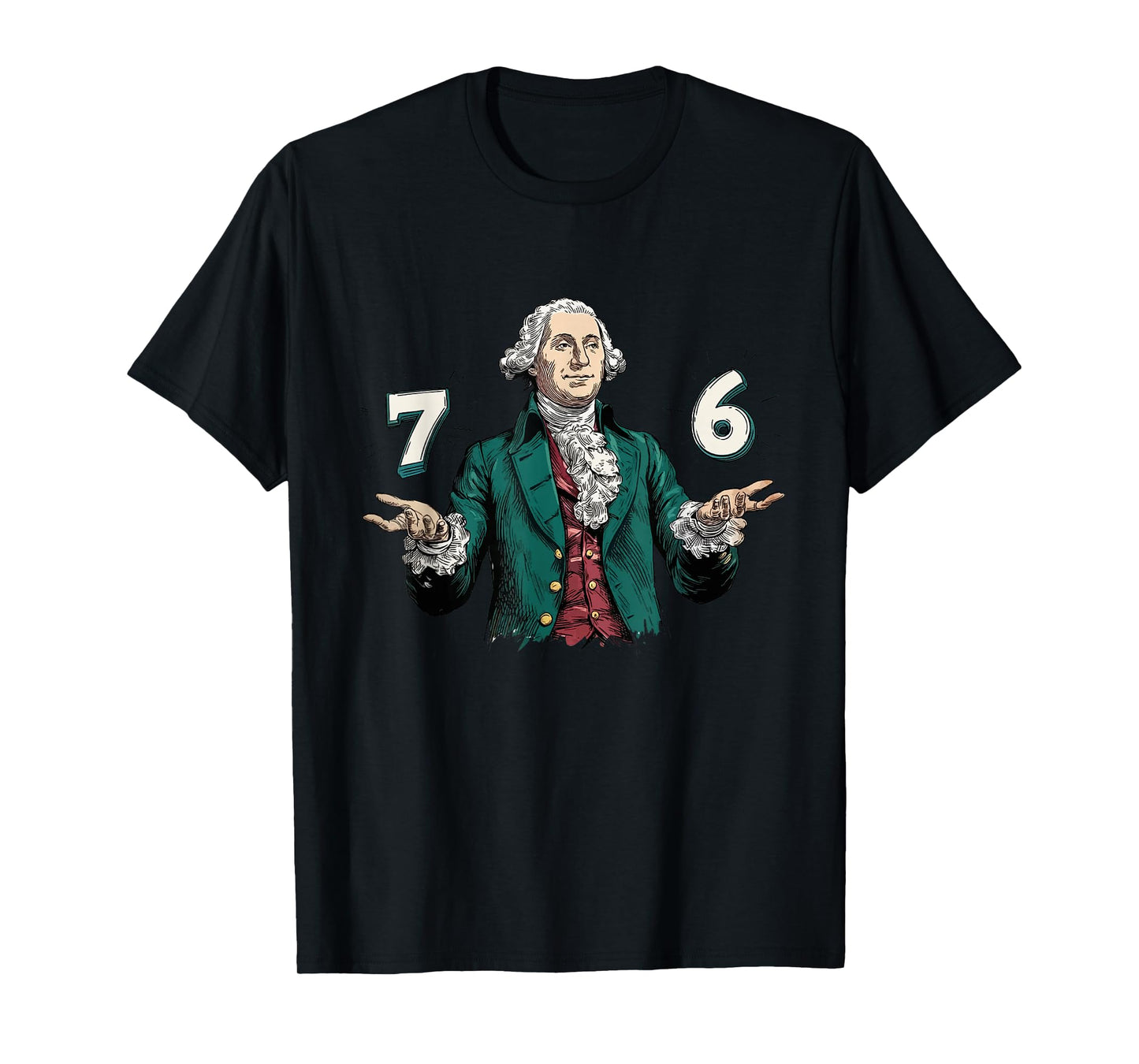 Six Seven George Washington 6-7 7 6 Humor 7endy Meme T-Shirt