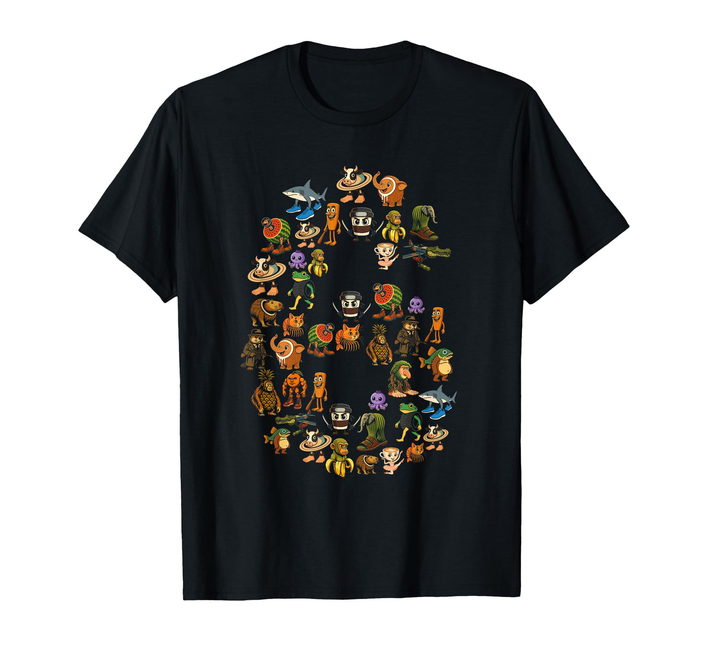 Italian Brainrot Birthday 6 Age Meme 6th Kids Boys Girls T-Shirt
