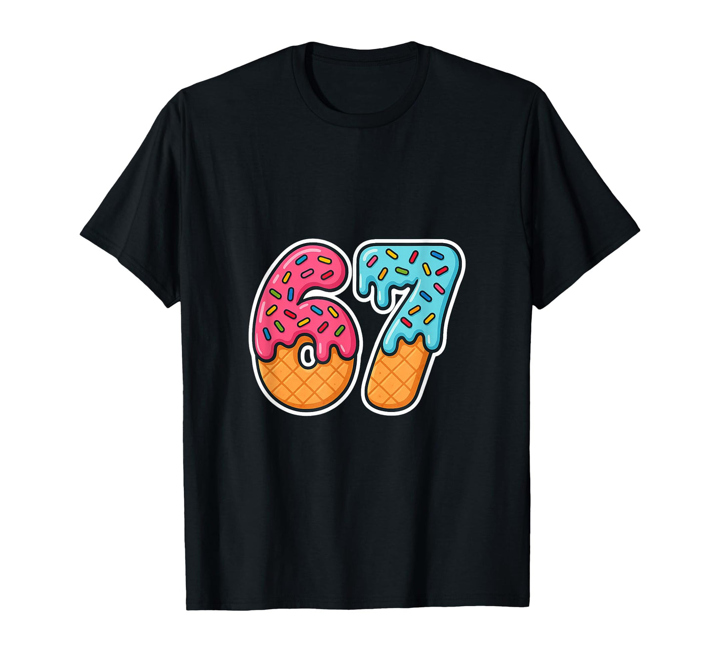 67 Ice Cream Meme Drip Six Seven Slang Gen Alpha T-Shirt T-Shirt