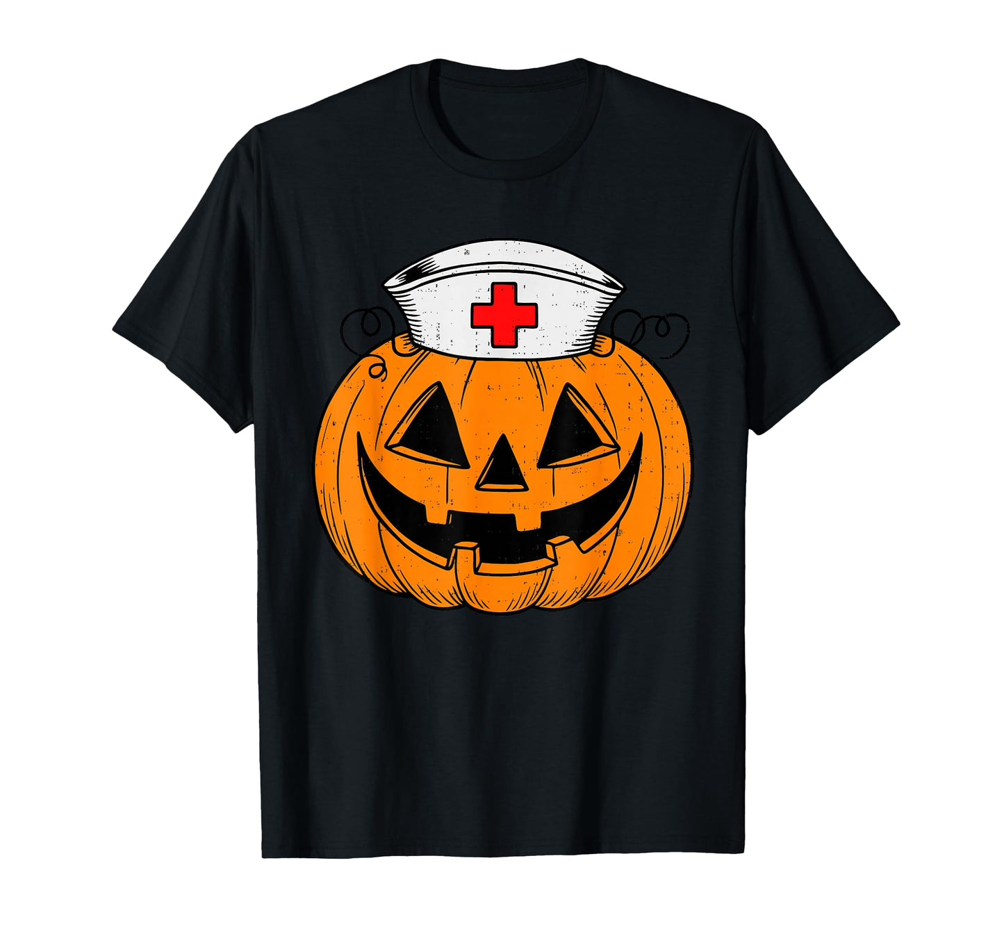 Funny Pumpkin Nurse Scary Halloween Costume RN CNA ICU Women T-Shirt