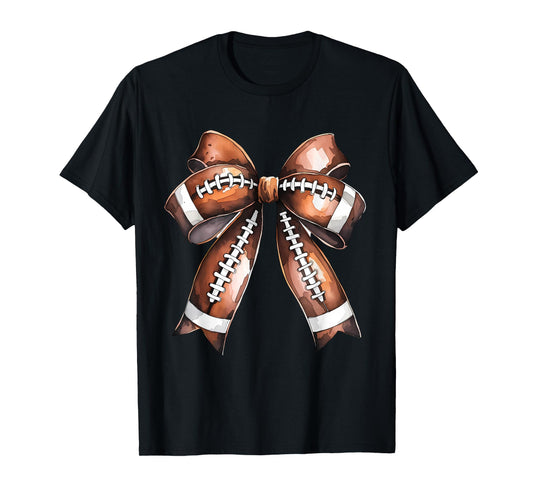 Cute Football Coquette Bow Cute Football Player T-Shirt
