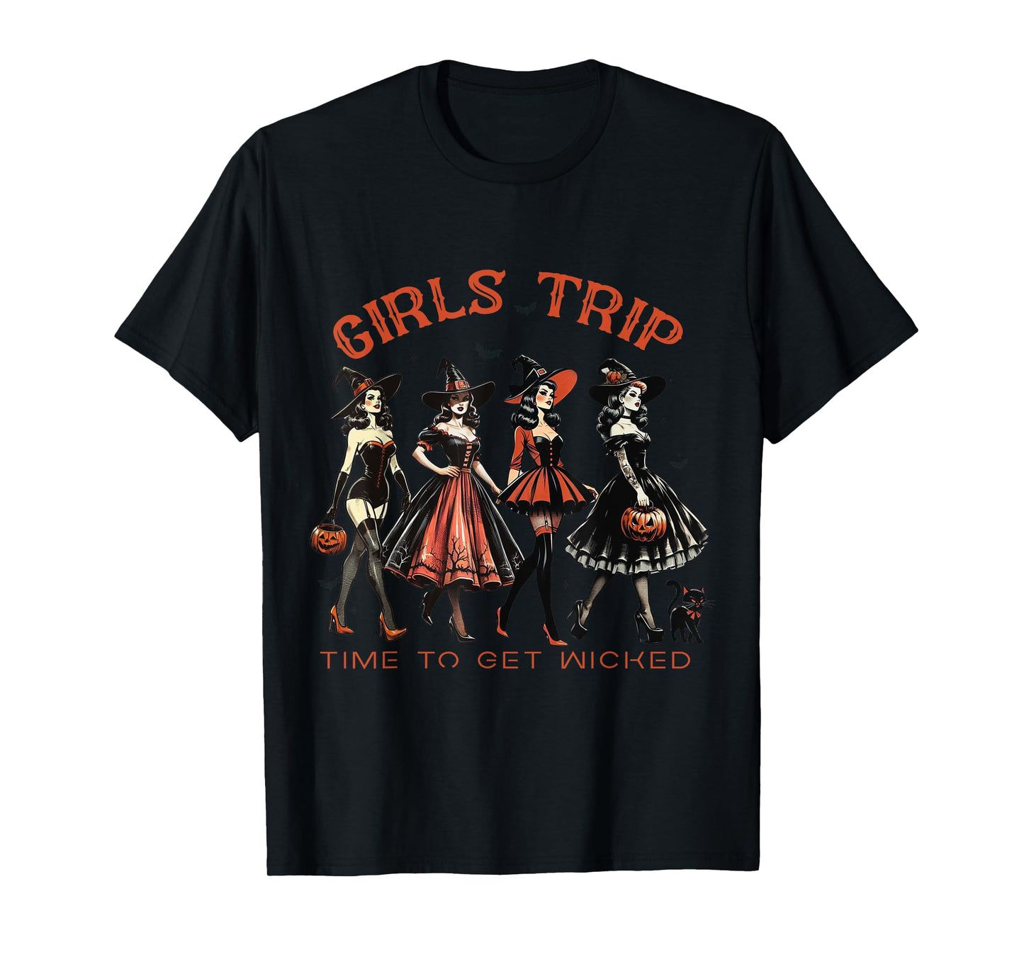 Salem Girls Trip Time to Get Wicked Vintage Halloween T-Shirt