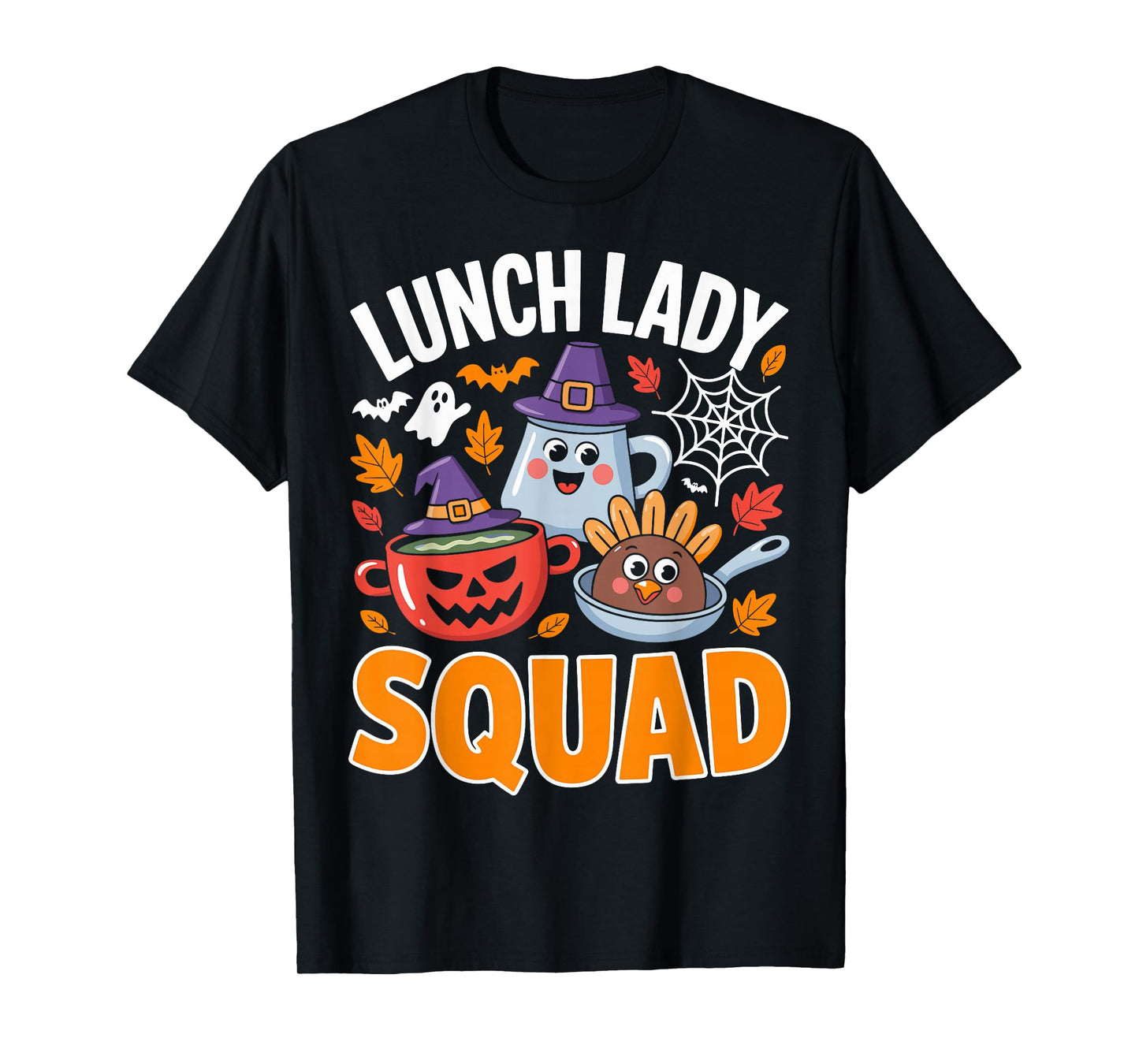 Lunch Lady Squad Cafeteria Worker Crew Spooky Halloween T-Shirt