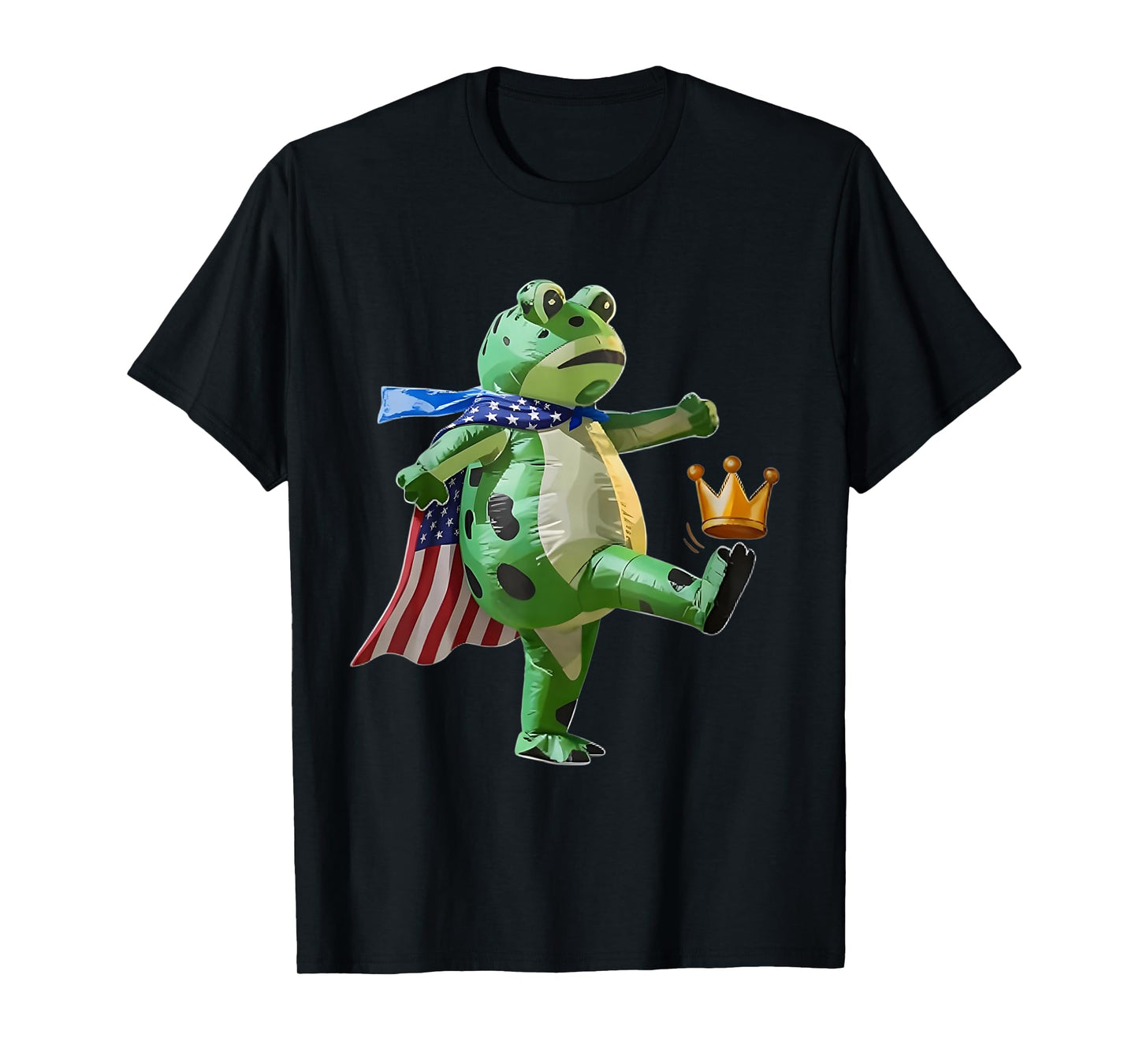 No Kings Portland Frog Kicking Crown Men Women T-Shirt