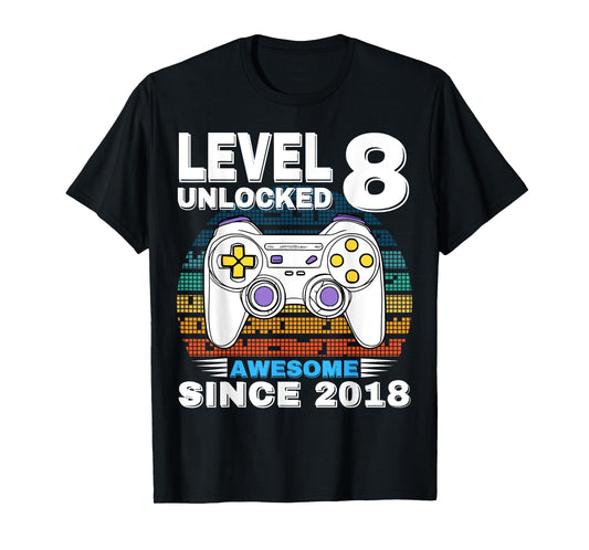 8 Year Old Bday Decorations Son Boy 8yr 2018 8th Birthday T-Shirt