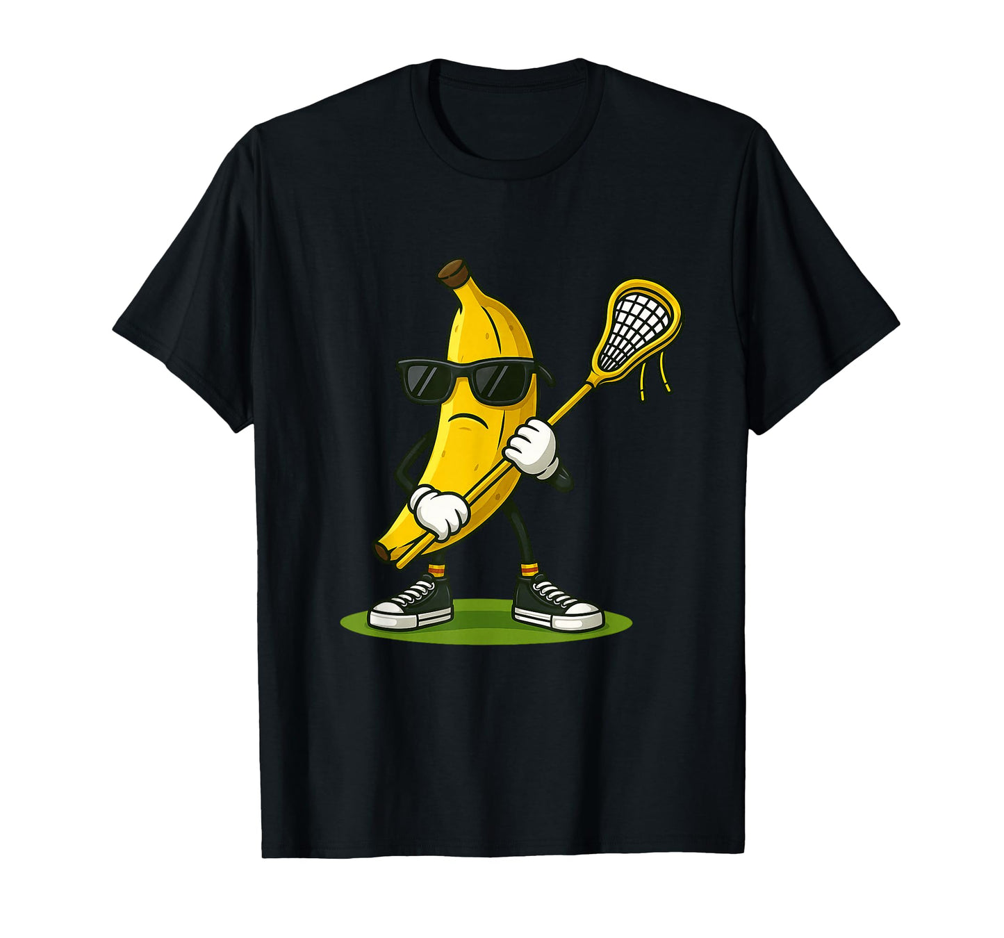 Funny Lacrosse LAX Banana Kids Men Women Lacrosse Player T-Shirt