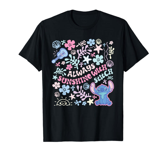 Disney Stitch Fluffy Vibes "Always Sunshine with Stitch" T-Shirt
