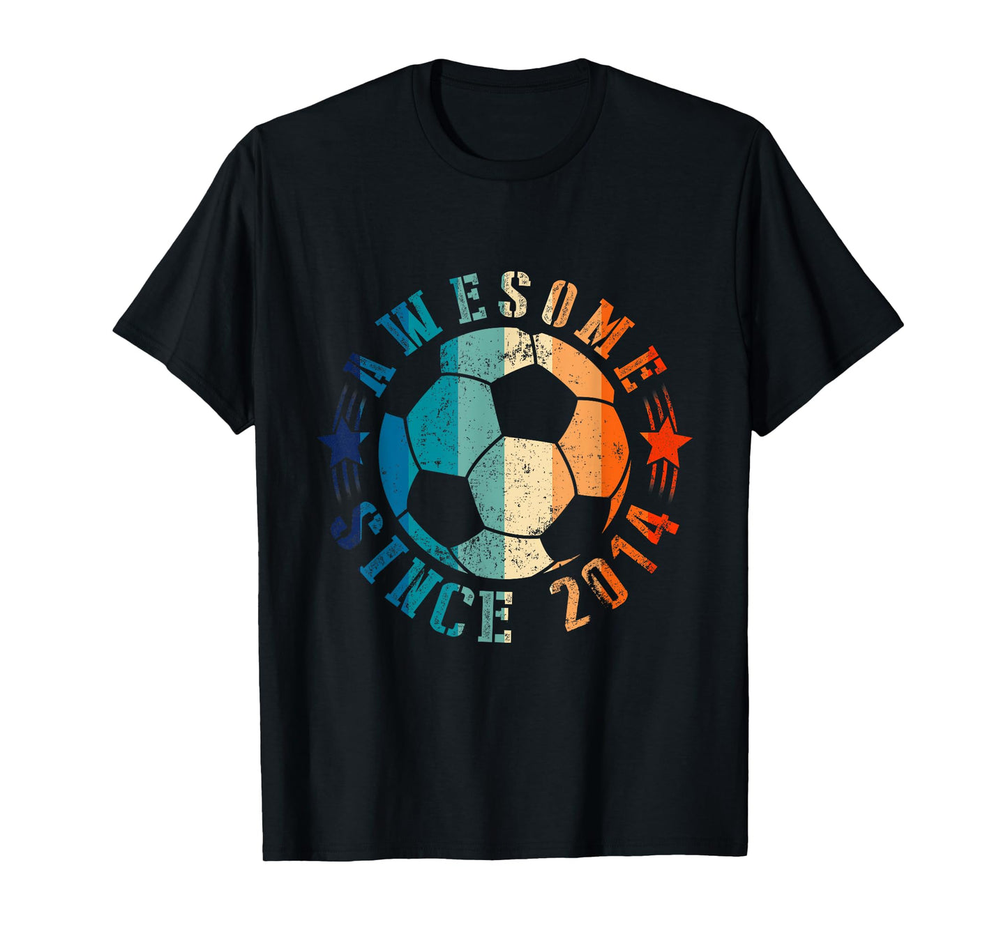 Awesome Since 2014 9th Birthday 9 Year Old Soccer Player T-Shirt