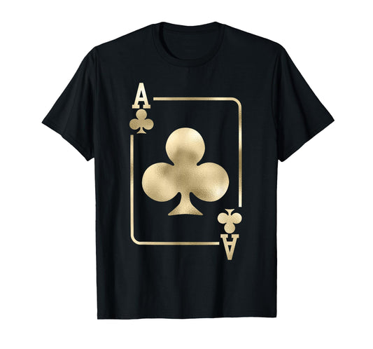 Ace of Clubs Playing Card Halloween Costume Glam T-Shirt