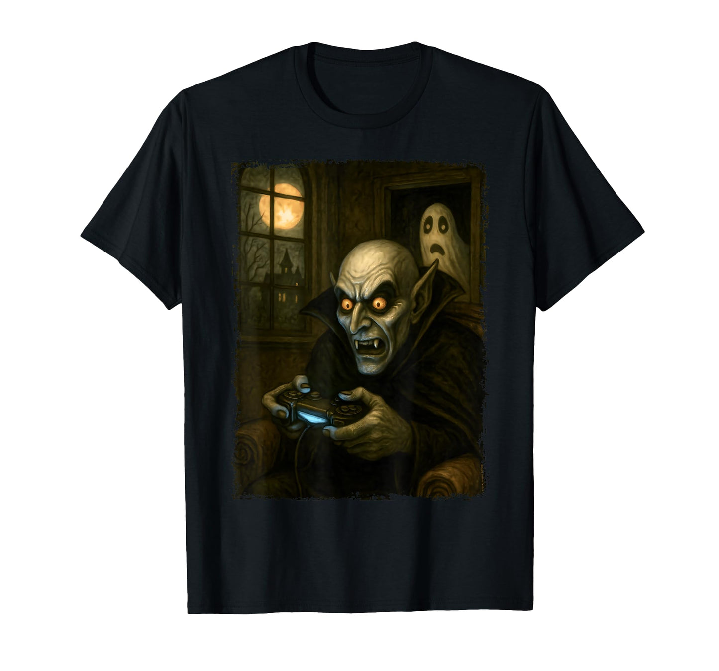 Spooky Gaming Monster Style Halloween Gamer T-Shirt