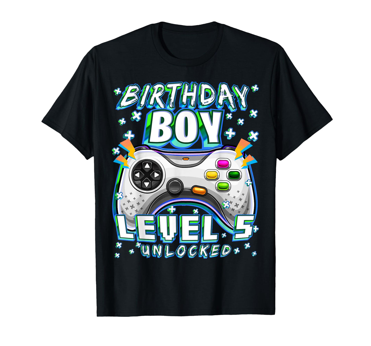 Level 5 Unlocked Video Game 5th Birthday Gamer Boys T-Shirt