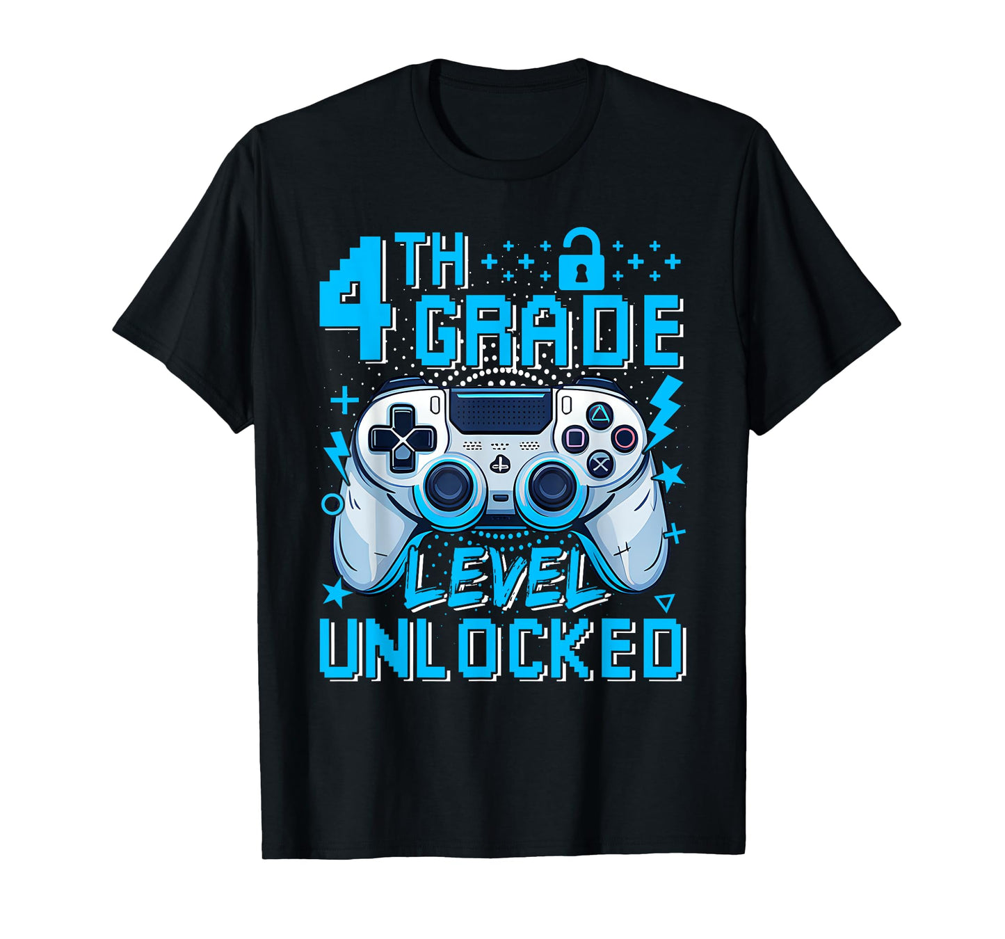 4th Grade Level Unlocked Video Game First Day Boy Kid T-Shirt