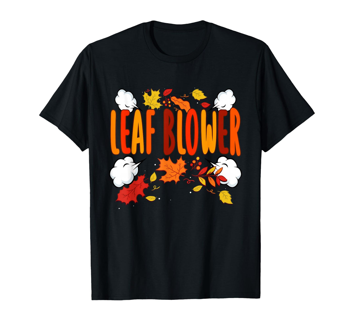 Funny Leaf Blower Fall Costume Halloween Couple Matching T-Shirt