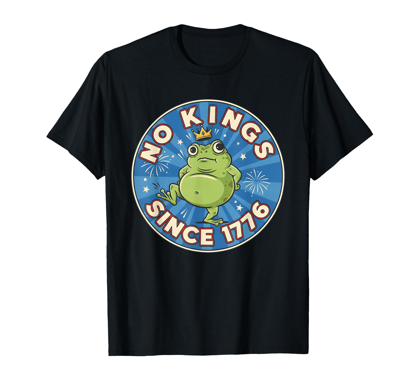 No Kings Since 1776 Democracy Protest No Kings Funny Frog T-Shirt