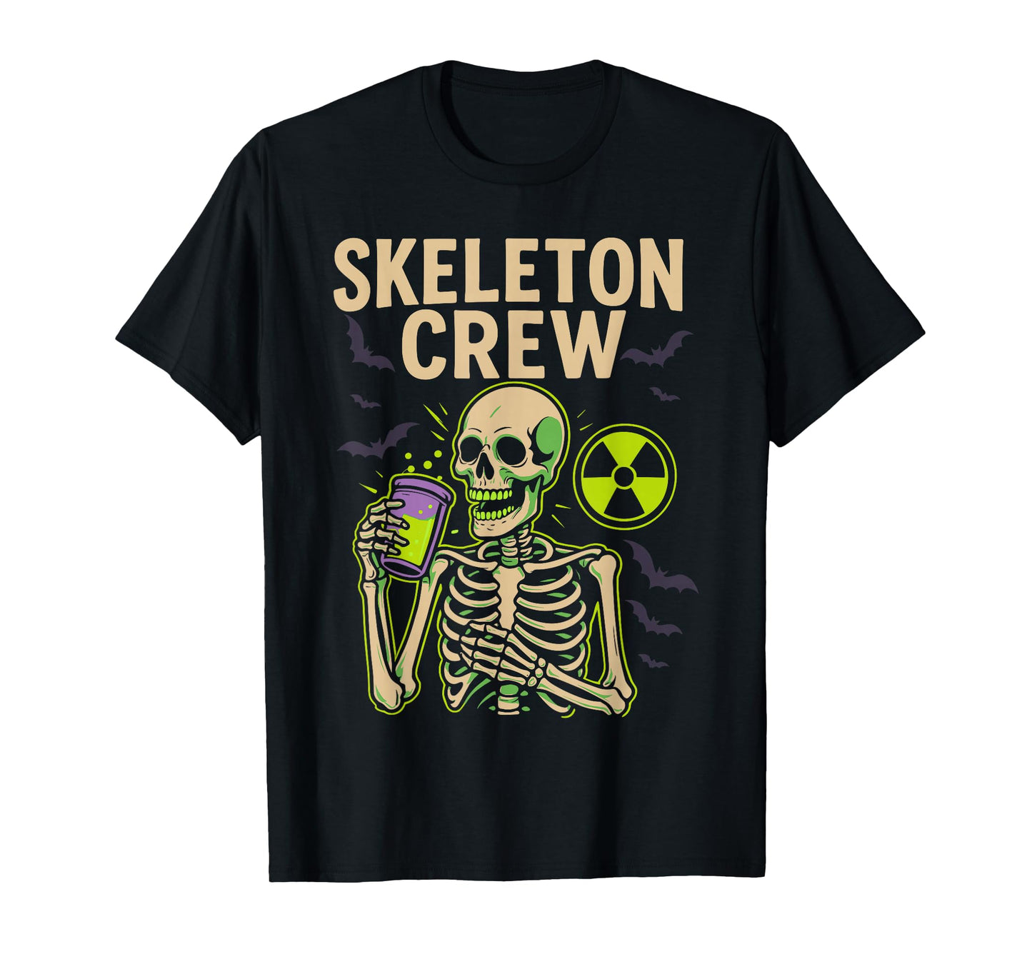 Halloween Radiology Shirt, Spooky Xray Skeleton Coffee Crew T-Shirt