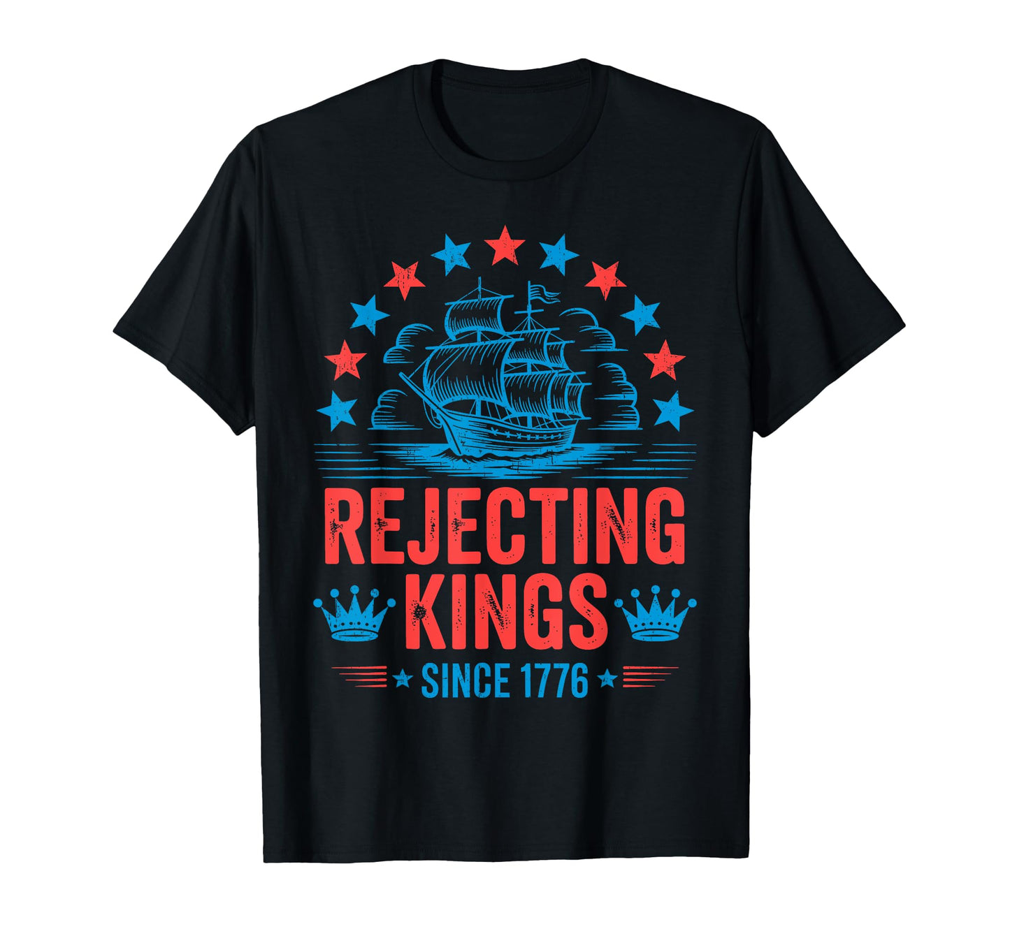 No Kings In America Shirt Rejecting Kings Patriotic USA Men T-Shirt