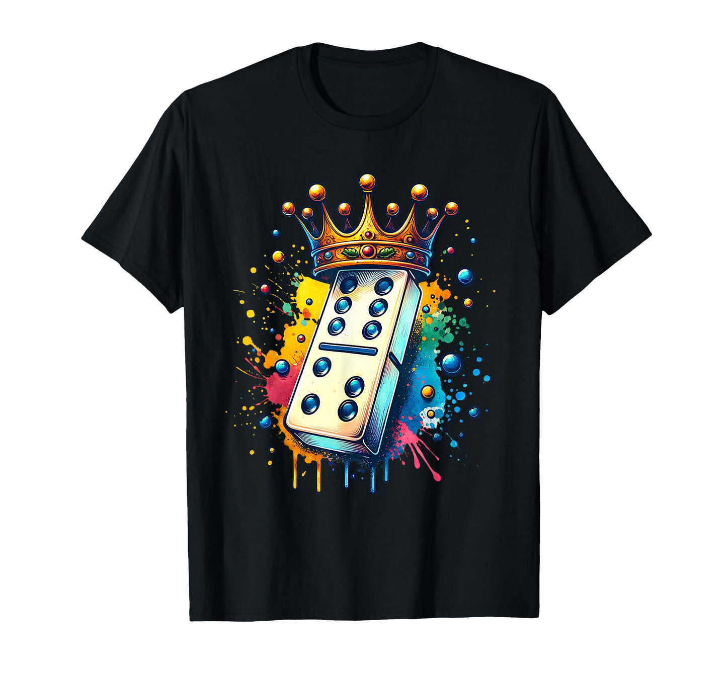 Funny Dominoes King | Board Game| Domino Lover Domino Player T-Shirt