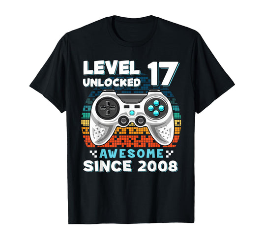 17th Birthday T-Shirt For Boys 17 Years Birthday Gifts T-Shirt