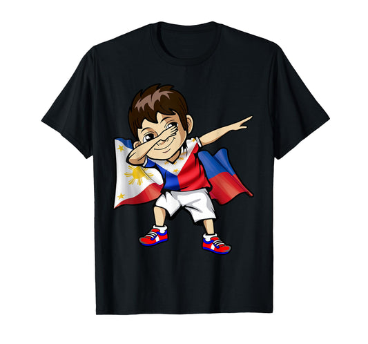 Dabbing Boy Philippine Flag Filipino Meme Jersey Dab T Shirt T-Shirt