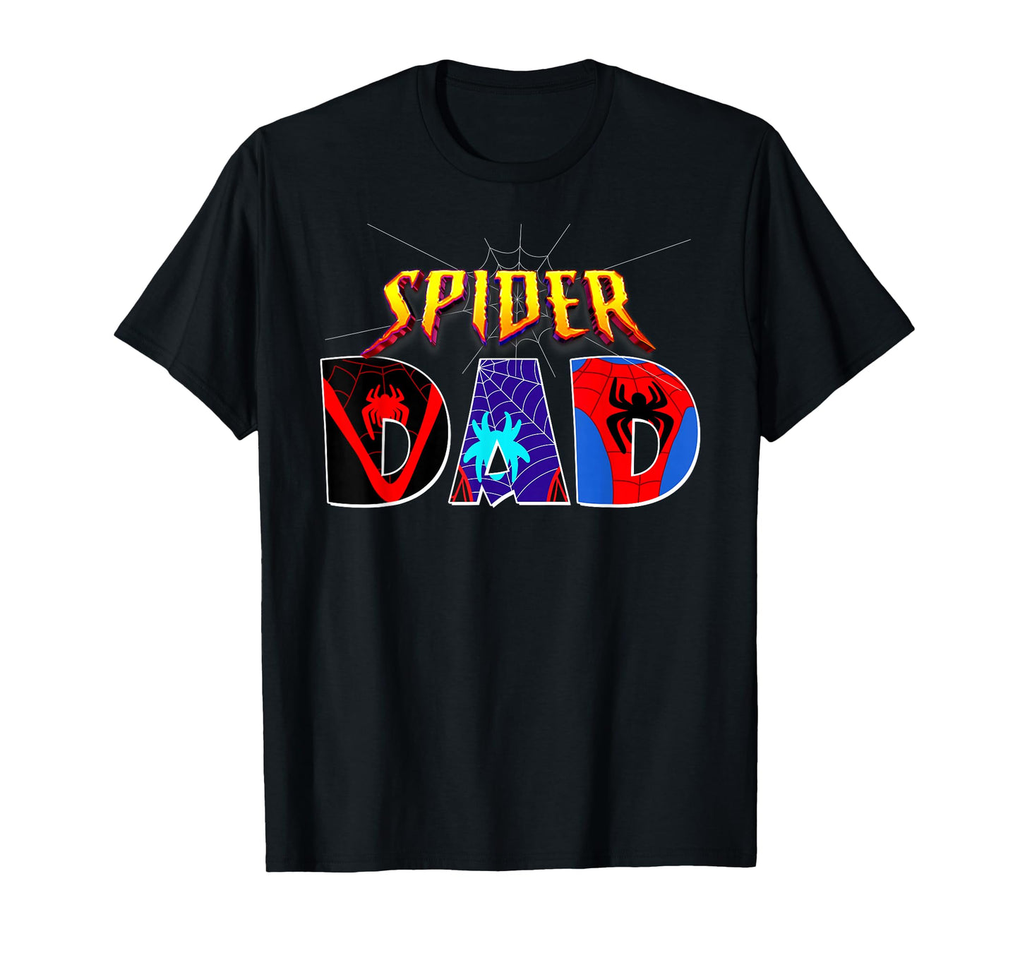 Spider Dad Shirt Birthday Fathers Day Halloween Costumes Pjs T-Shirt