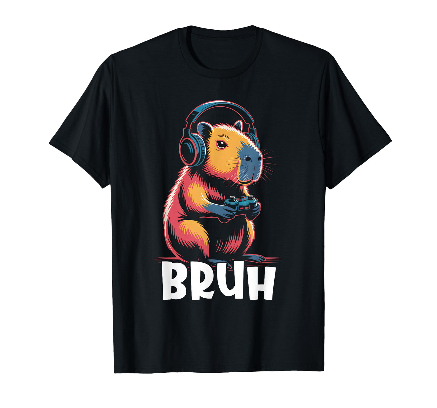 Bruh Video Games Boys Capybara T-Shirt