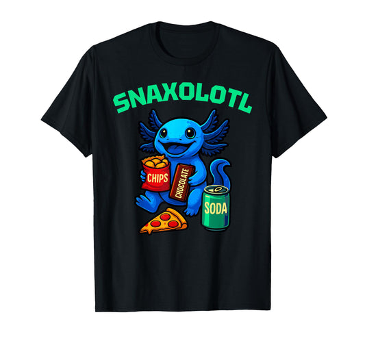 CUTE AXOLOTL Funny Snaxolotl Snacks A Lot Axolotl Kids T-Shirt