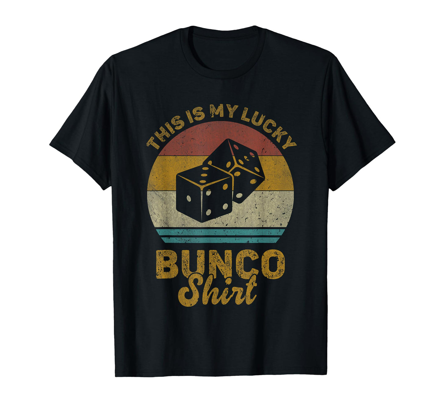 This Is My Lucky Bunco Shirt Funny Vintage Bunco Dice Game T-Shirt
