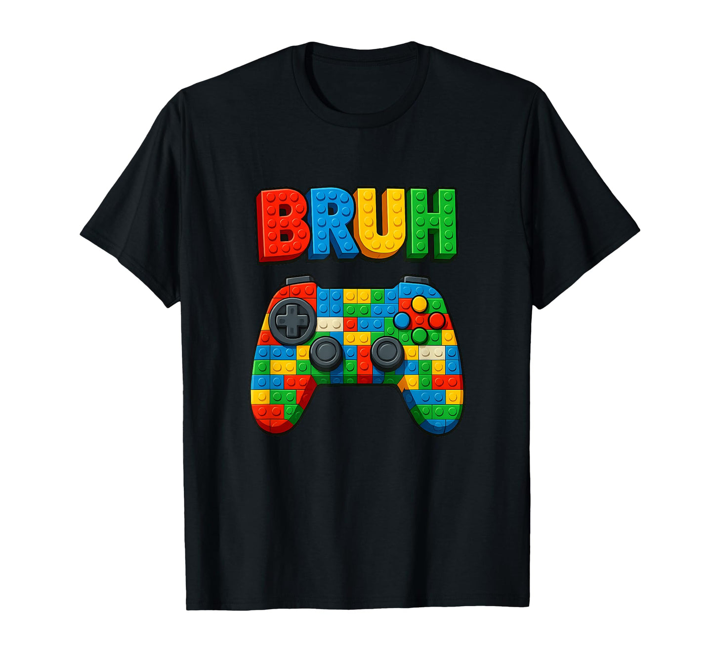 Play Building Blocks BRUH Saying Funny Gamer Boys Brick T-Shirt