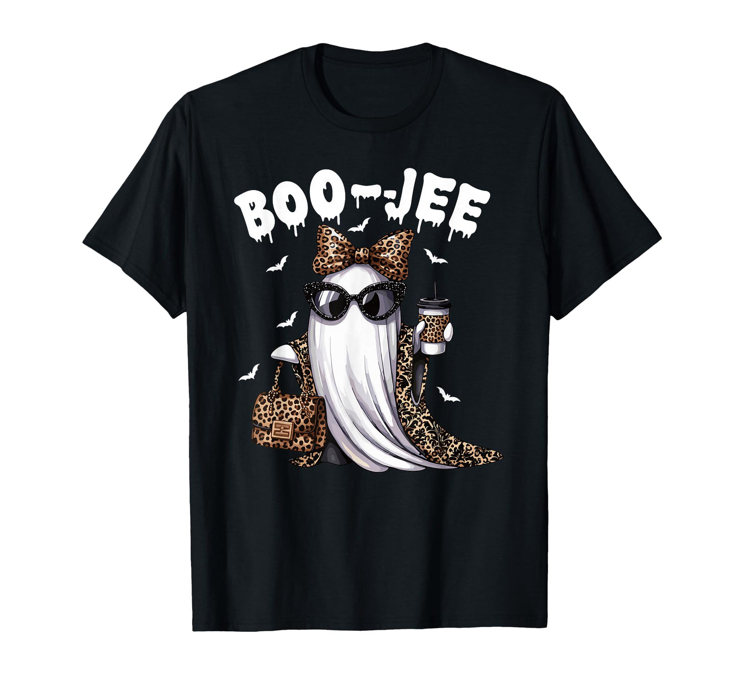 Boo JEE Ghost Shirt Spooky Vibes Halloween Boujee Women T-Shirt