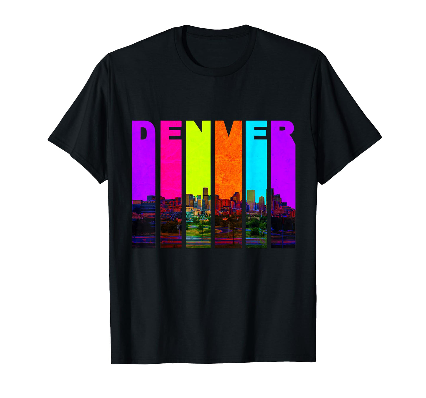 Retro I Love Denver Colorado Skyline T-Shirt