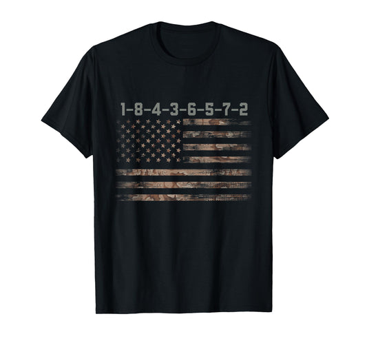 1-8-4-3-6-5-7-2 Firing Order Small Block Engine V8 T-Shirt