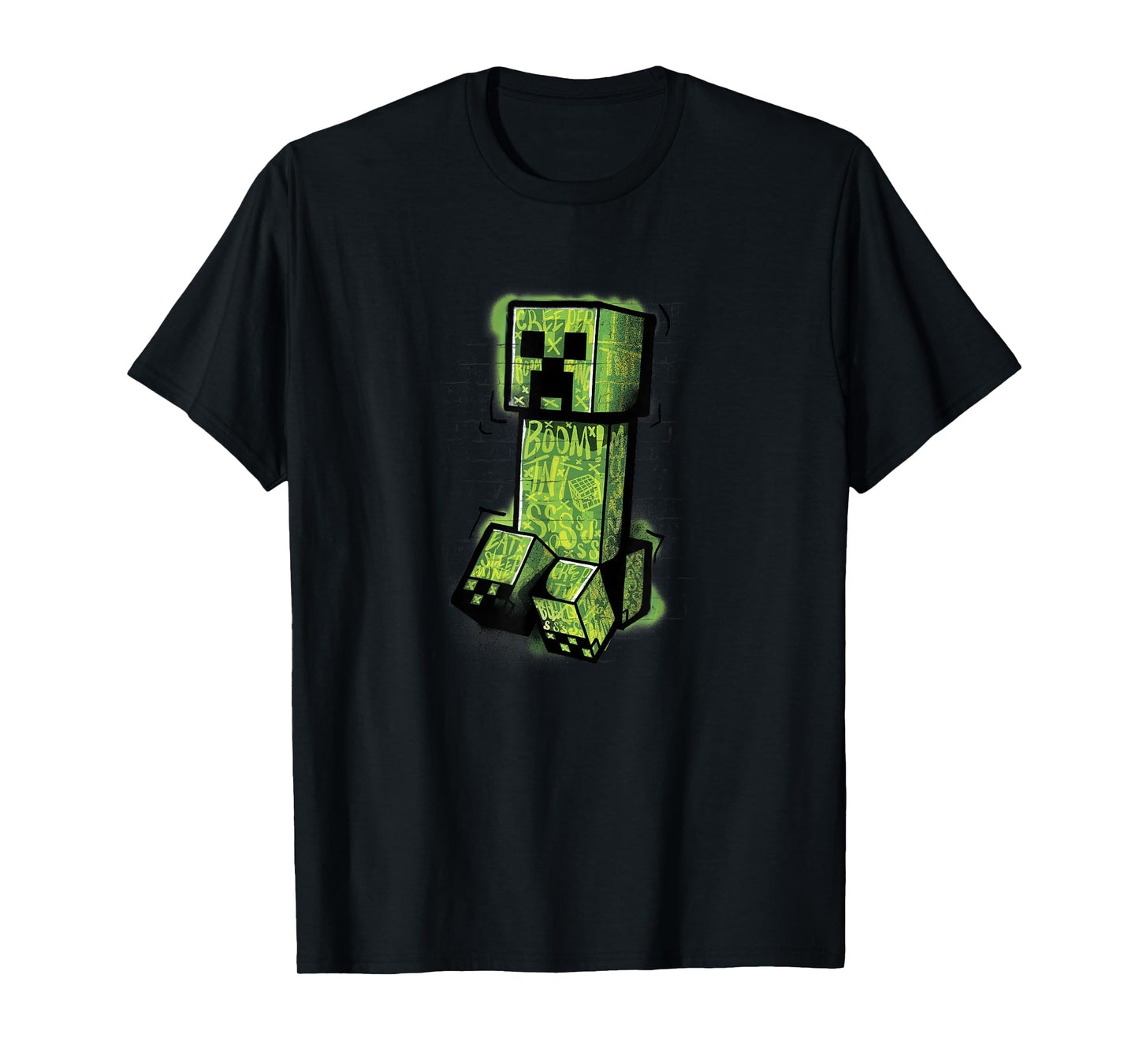 Minecraft Creeper Graffiti Sit T-Shirt