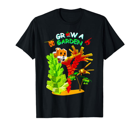 Grow A Garden Romanesco Burning Bud Fox Disco Bee Gamer T-Shirt